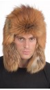 Auksinės lapės kailio rusiško modelio kepurė